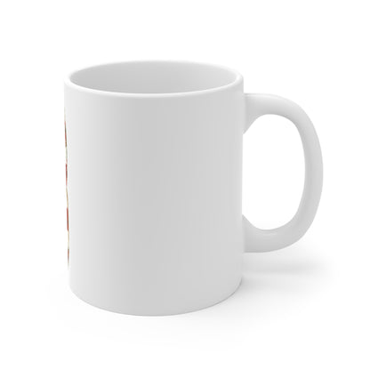 Distressed American Flag Number 3 Coffee Mug – Vintage Patriotic Number Mug – Rustic USA Flag Art Cup – Americana Style Gift Mug 11oz
