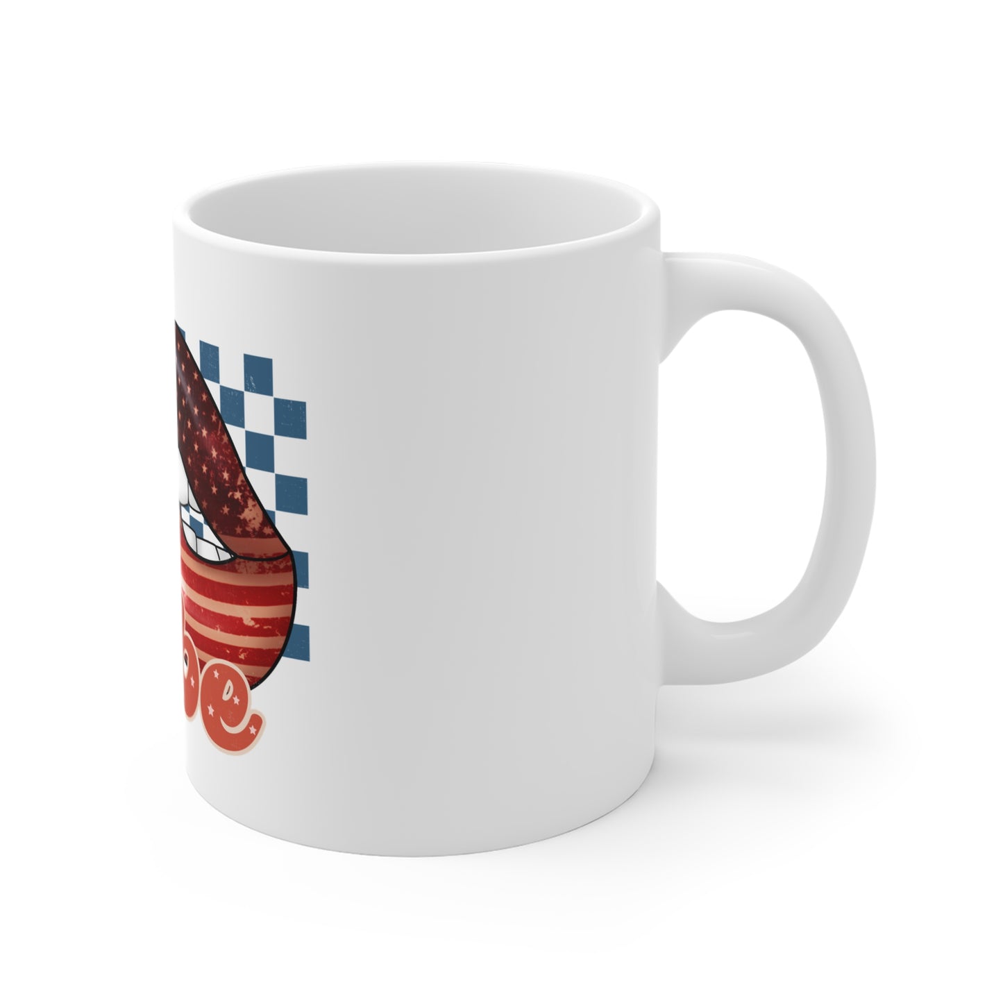 American Babe Mug – Patriotic Home Aesthetic Coffee Cup – Cozy USA Lifestyle Design Mug 11oz