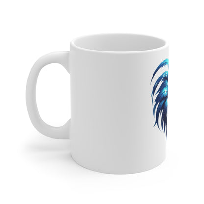 Patriotic Rooster Coffee Mug – American Flag Chicken Mug – Red White Blue Farmhouse Rooster Cup – USA Country Gift American Flag Rooster Mug (11oz) — Patriotic USA Coffee Cup