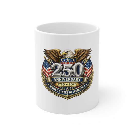Mug - 250th Anniversary USA 1776–2026 Eagle Flag Commemorative