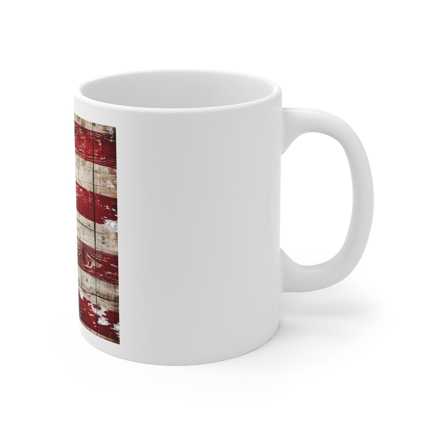 Weathered Barnwood American Flag Coffee Mug – Faded USA Flag Wood Texture Mug – Rustic Vintage Patriotic Farmhouse Cup – Americana Distressed Mug American Flag Rustic Wood Coffee Mug — 11oz Patriotic...