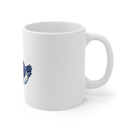 Patriotic Goose Mug – 11oz American Flag Watercolor Coffee Cup