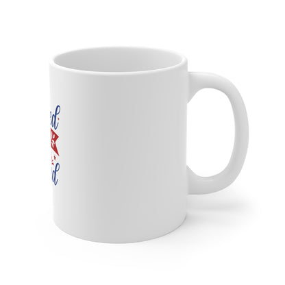 United We Stand Coffee Mug — Patriotic 11oz Ceramic Tea Cup
