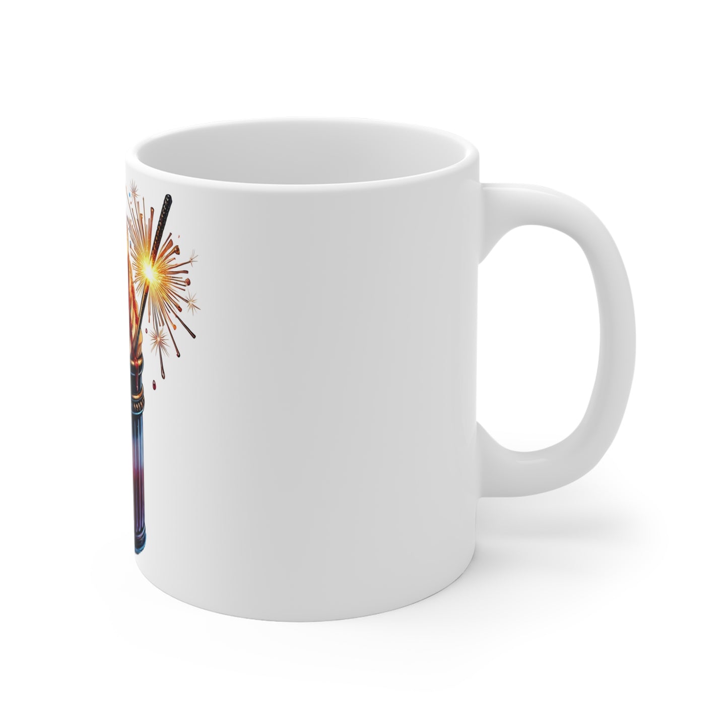 Patriotic Sparkler Milkshake Coffee Mug – 4th of July Star Mug – Red White Blue Dessert Cup – Americana Berry Treat Mug – Festive Gift Mug Patriotic Ice Cream Mug – 4th of July Flag & Firework 11oz...