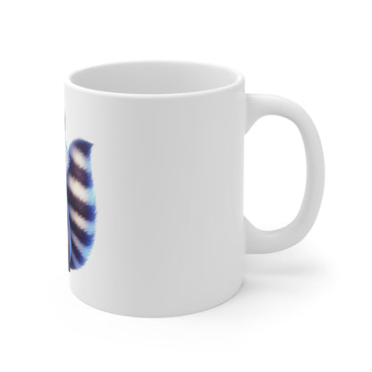 Cute Patriotic Raccoon Coffee Mug – American Flag Raccoon Mug – Red White Blue Animal Cup – Adorable USA Gift Mug 11oz