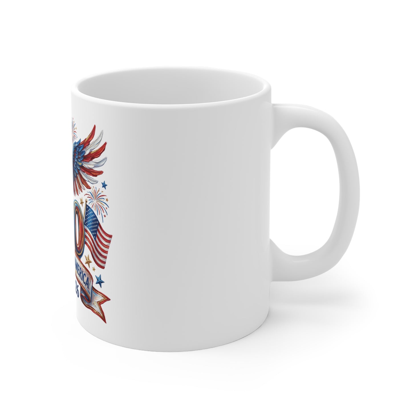 250th USA Anniversary Eagle Mug — United States of America 1776–2026 Patriotic Coffee Cup