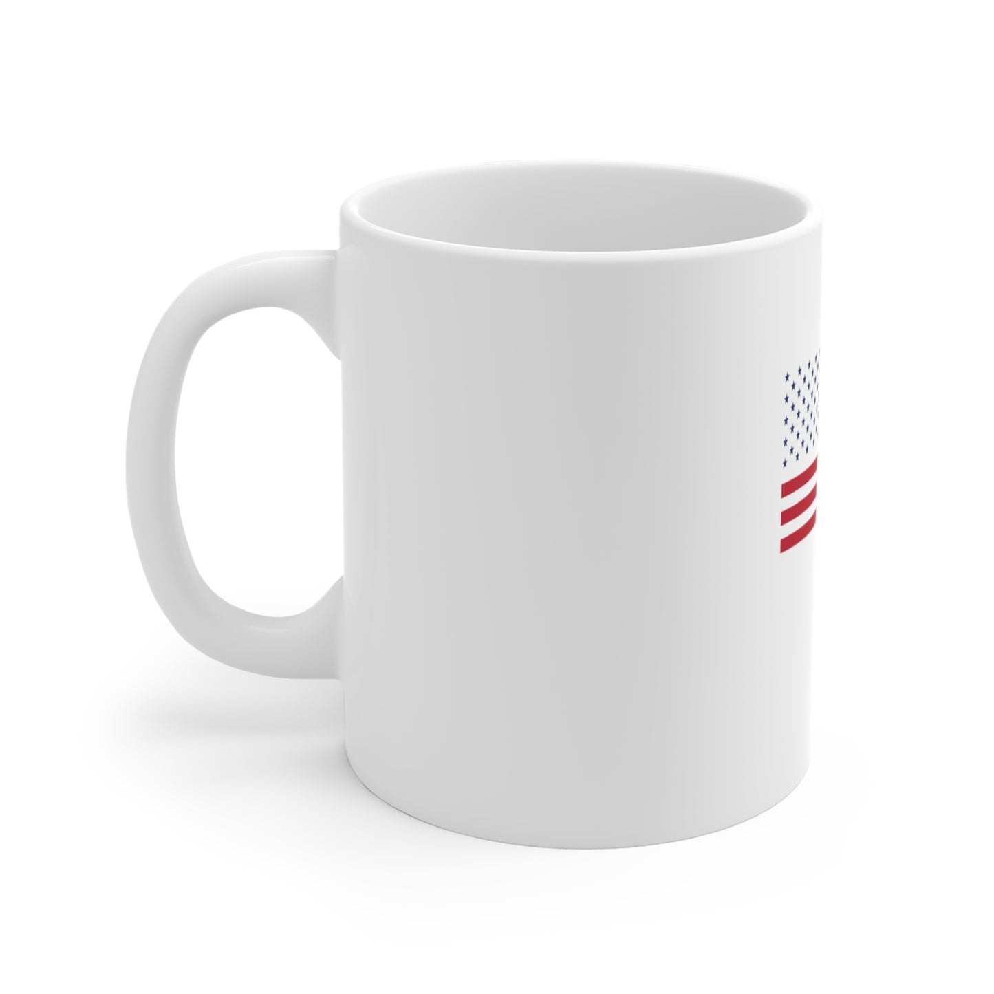 Modern Black & Red American Flag Coffee Mug – Bold USA Flag Mug – Minimal Patriotic Red Stripe Cup – Contemporary Americana Gift Mug 11oz