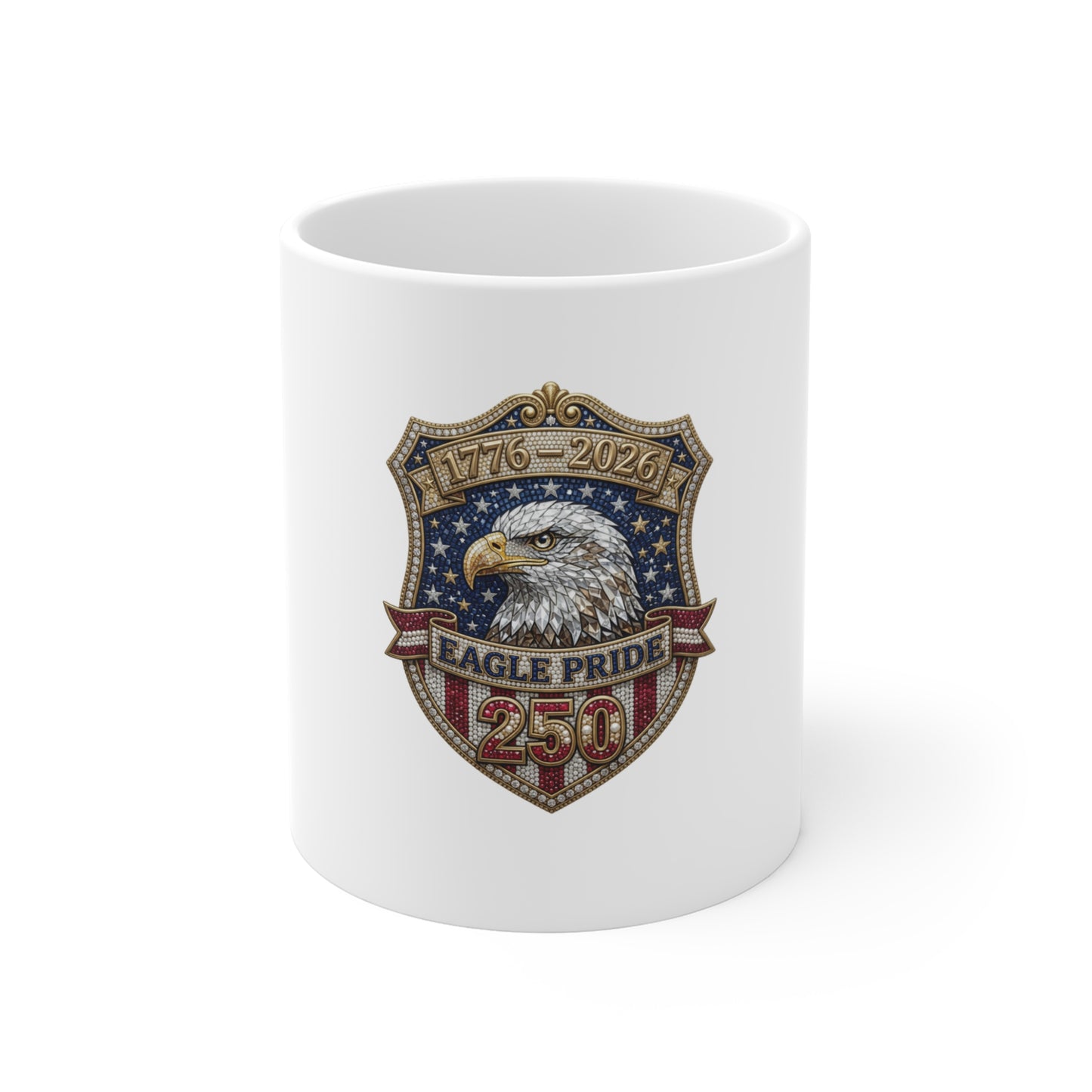 Eagle Pride 250th Anniversary Coffee Mug — 1776–2026 Patriotic Ceramic Mug