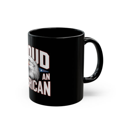 Proud to Be an American Mug — Eagle Flag Patriotic Coffee Cup (11oz/15oz)