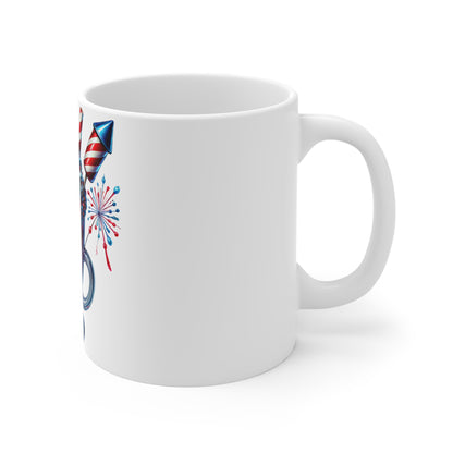 Patriotic Star Milkshake Coffee Mug – 4th of July Fireworks Mug – Red White Blue Dessert Cup – Americana Cookie Treat Mug – Festive Gift Mug Patriotic Milkshake Mug — 11oz 4th of July Red White Blue...