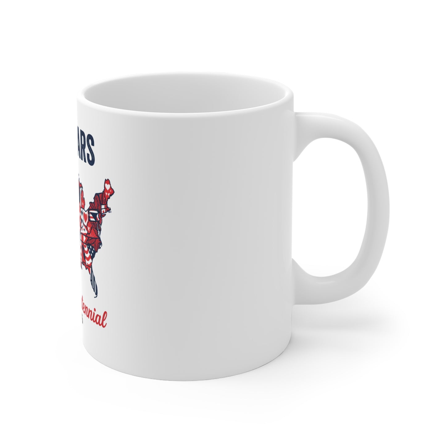 USA 250 Years Semiquincentennial Coffee Mug – Patriotic States Map Mug – American Flag Patchwork USA Gift Mug 11oz