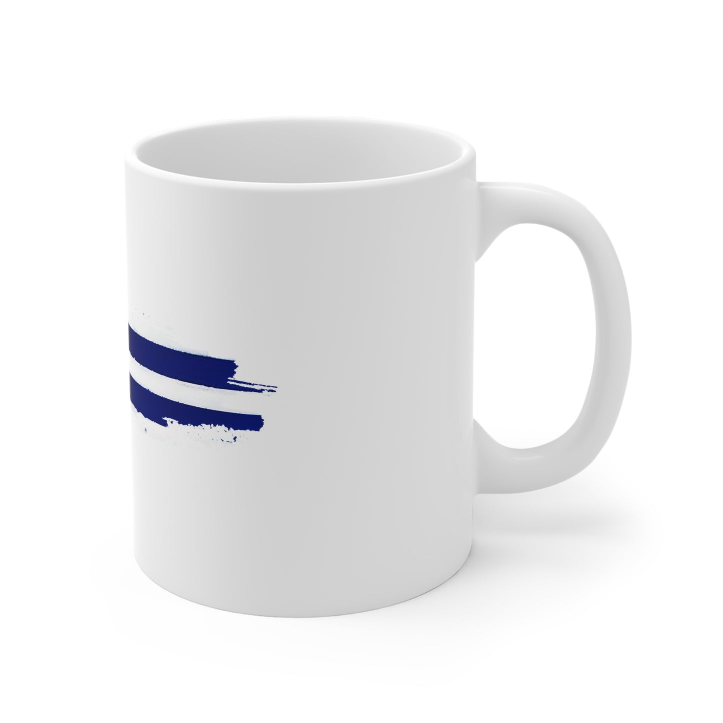 Split Tone USA Flag Brush Stroke Mug – Modern American Flag Coffee Cup – Red White Blue Contrast Design Mug 11oz