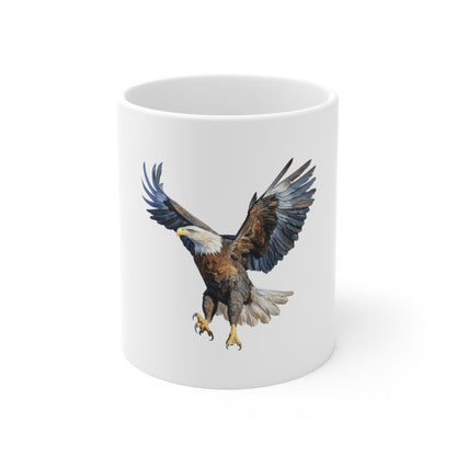 Bald Eagle Coffee Mug — Patriotic Wildlife 11oz Ceramic Mug