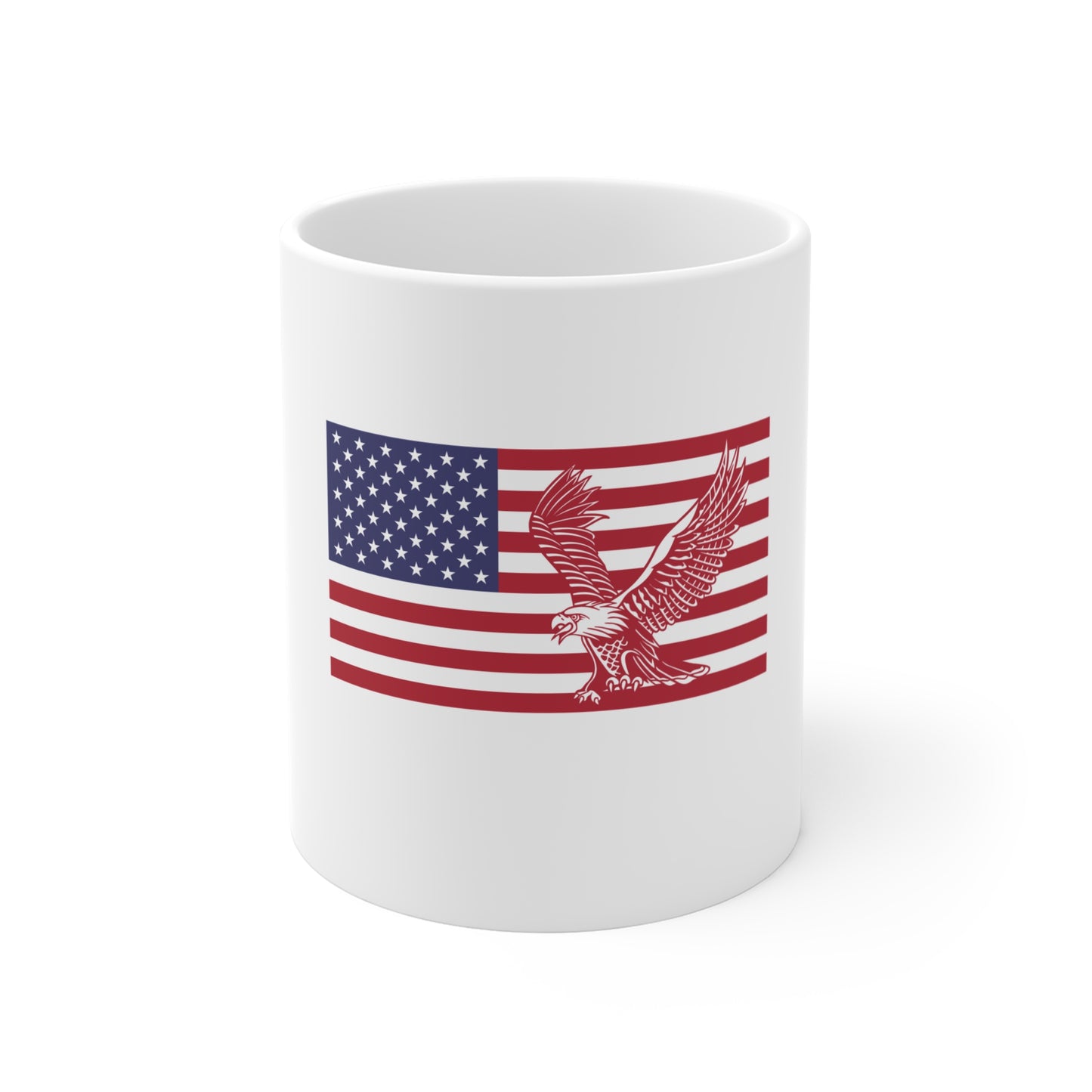 American Flag Eagle Mug — Patriotic 11oz Coffee Cup