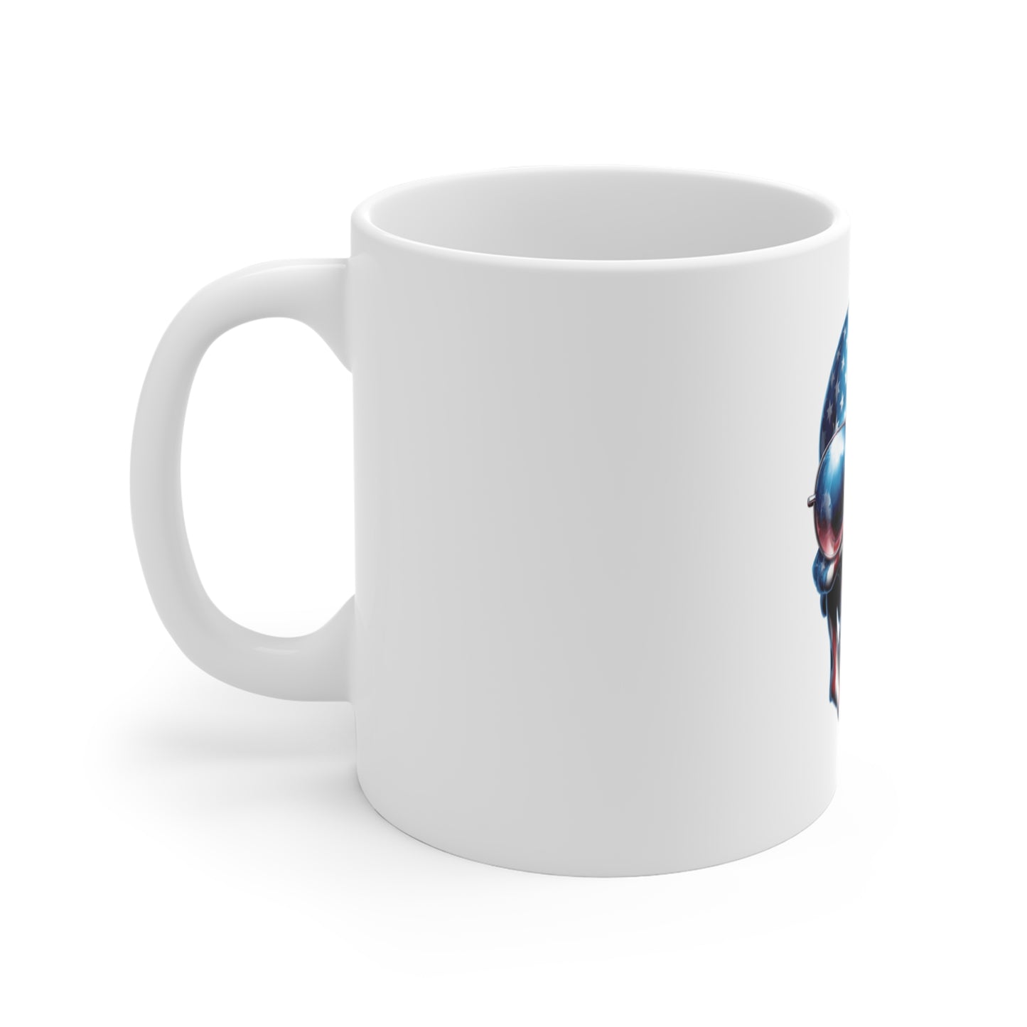 American Flag Skull with Sunglasses Coffee Mug – Patriotic Veteran Skull Mug – USA Pride Aviator Skull Mug 11oz