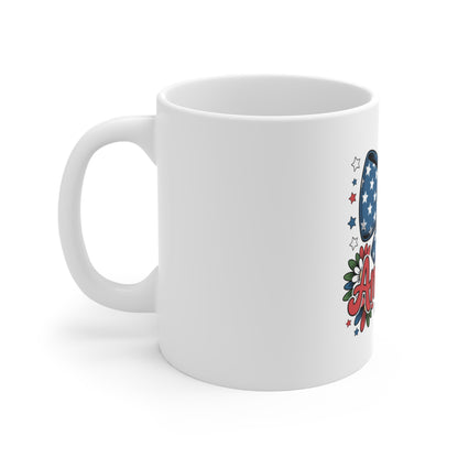 America Bow 11oz Patriotic Mug — "America Est. 1776"