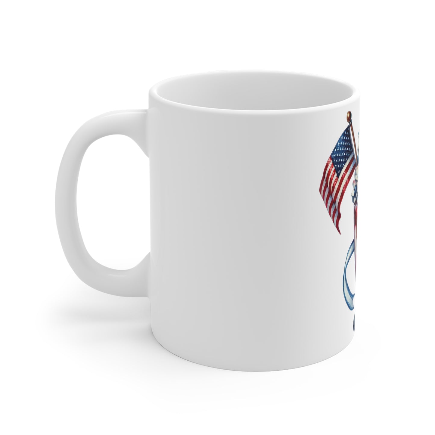 Patriotic Cherry Milkshake Coffee Mug – 4th of July Fireworks Dessert Mug – Red White Blue Americana Drink Cup – Festive Summer Celebration Mug 11oz Patriotic Milkshake Mug – American Flag Fourth of...