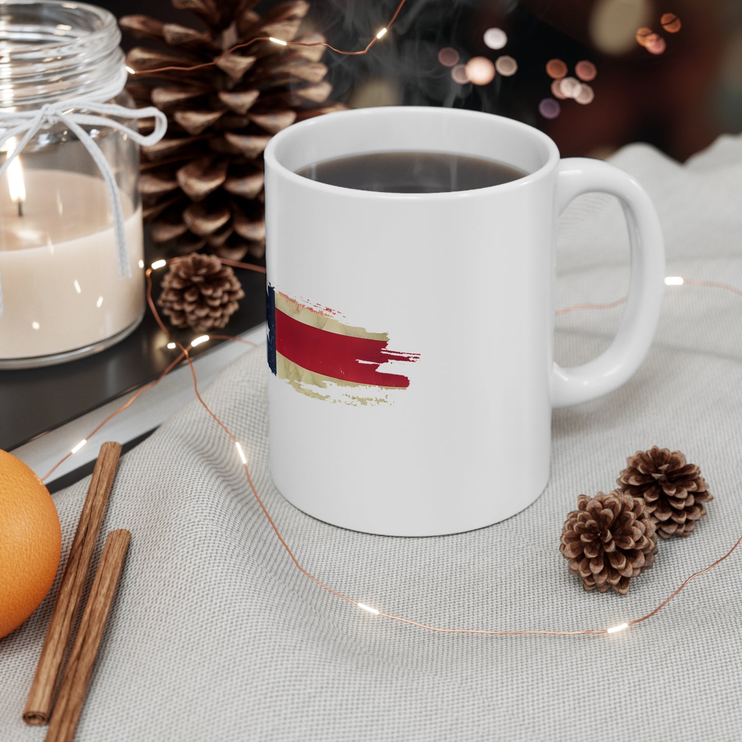Classic Stars & Stripes American Flag Mug – Clean Patriotic Coffee Cup – Timeless USA Flag Design Mug 11oz