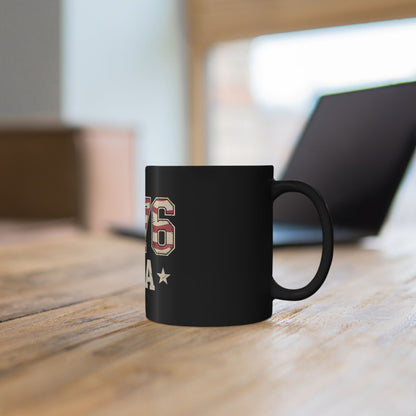 1776 USA Flag Coffee Mug — Patriotic Independence Day Ceramic Mug