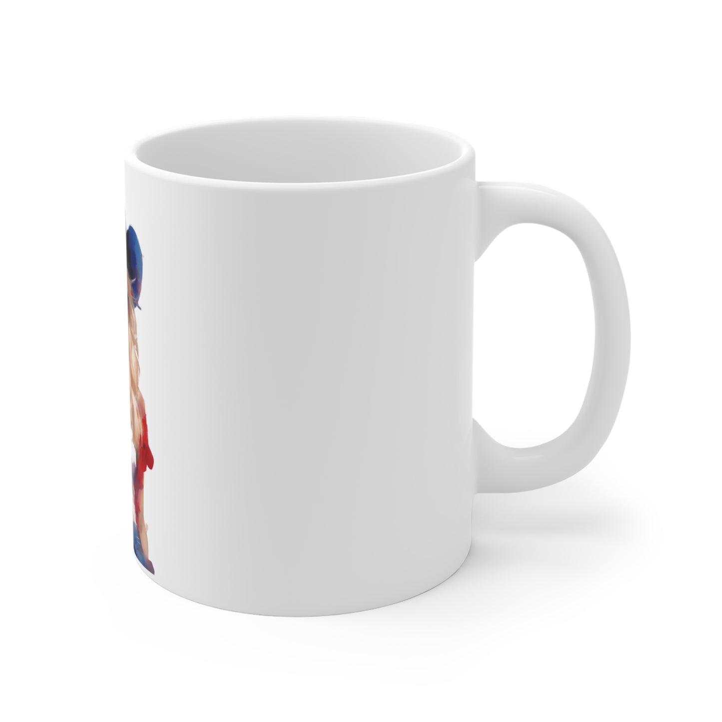 Patriotic Watercolor Cowgirl Mug – Elegant Americana Woman Coffee Mug – Red White Blue Hat Art Cup – Modern Western Style Mug – Gift for Her Patriotic Cowgirl Art Mug — 11oz USA Flag Pinup Coffee Cup...