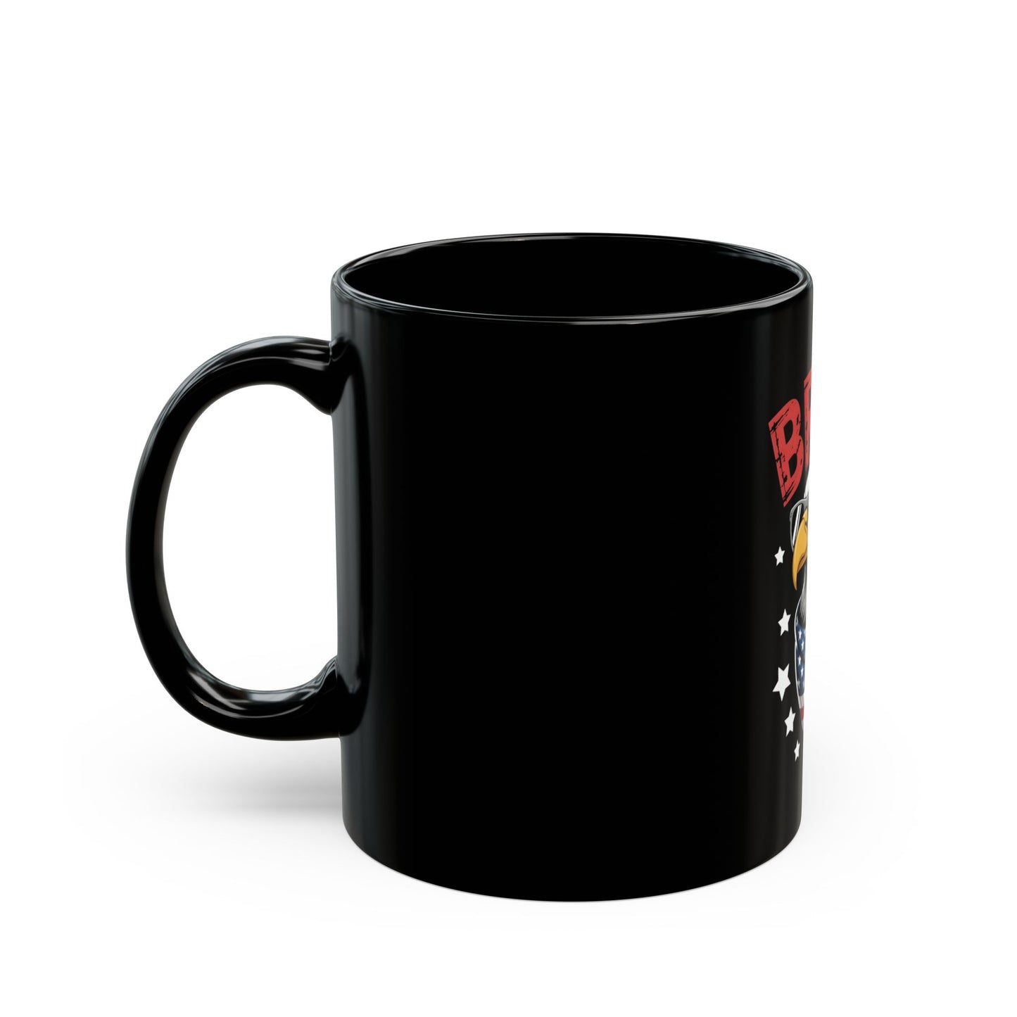 Bruh Eagle American Flag Mug — Patriotic Funny Coffee Cup (11oz/15oz)