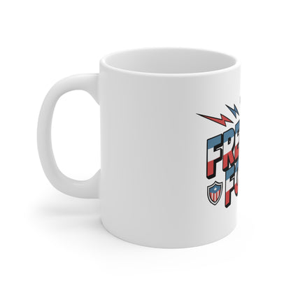 Freedom Force Mug — Patriotic Red, White & Blue Coffee Cup