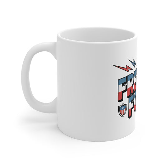 Freedom Force Mug — Patriotic Red, White & Blue Coffee Cup