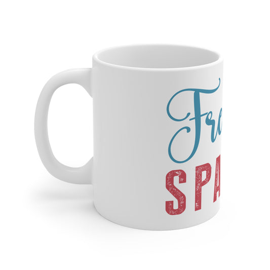 Free to Sparkle Mug – Patriotic Inspirational Coffee Cup – USA Pride Freedom Quote Design  11oz