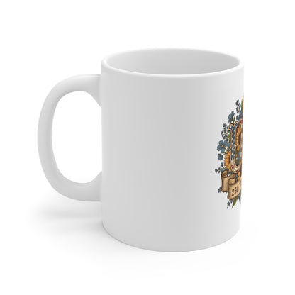 USA 250 Years of Freedom Ceramic Mug — Sunflower Patriotic 11oz Coffee Cup