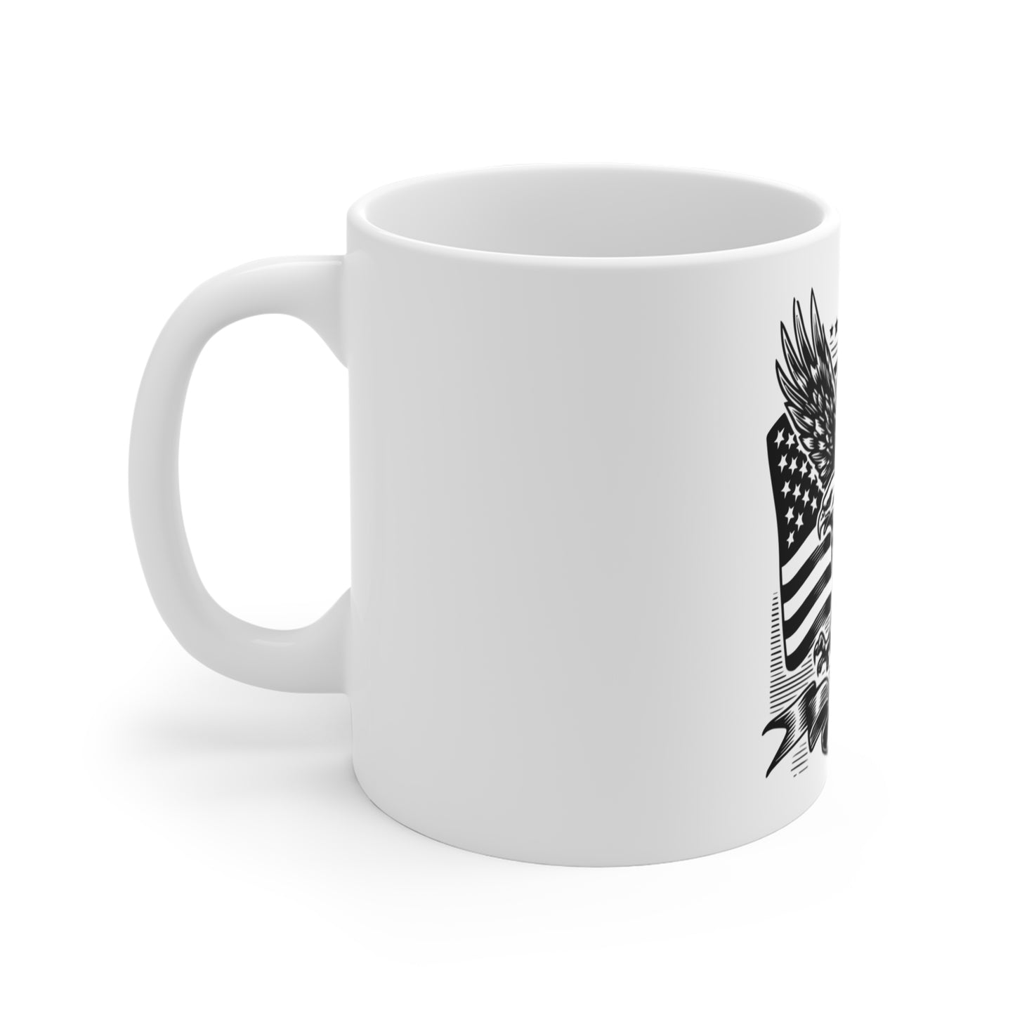 Classic American Flag Mug – Traditional USA Flag Coffee Mug – Clean Patriotic Cup – Timeless Americana Mug Mug 11oz