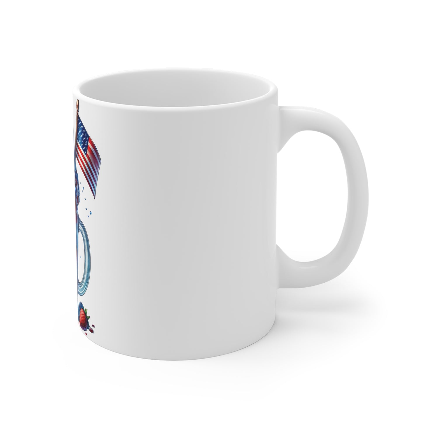 Patriotic Layered Milkshake Coffee Mug – 4th of July Star Dessert Mug – Red White Blue Americana Cup – Festive Ice Cream Mug – Gift Mug 4th of July Milkshake Mug – Patriotic Red White Blue Dessert...