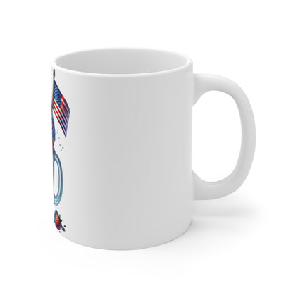Patriotic Layered Milkshake Coffee Mug – 4th of July Star Dessert Mug – Red White Blue Americana Cup – Festive Ice Cream Mug – Gift Mug 4th of July Milkshake Mug – Patriotic Red White Blue Dessert...