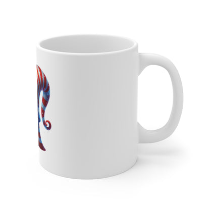 Patriotic Gnome Mug — 11oz USA Flag Coffee Cup