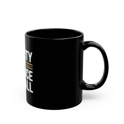 Liberty and Justice For All Black Coffee Mug — Patriotic Equality Ceramic Mug (11oz/15oz)