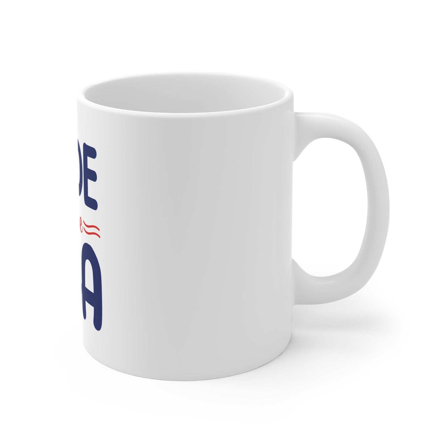 Made in the USA Coffee Mug – Bold Patriotic Statement Mug – American Pride Typography Cup – USA Made Gift Mug Mug 11oz