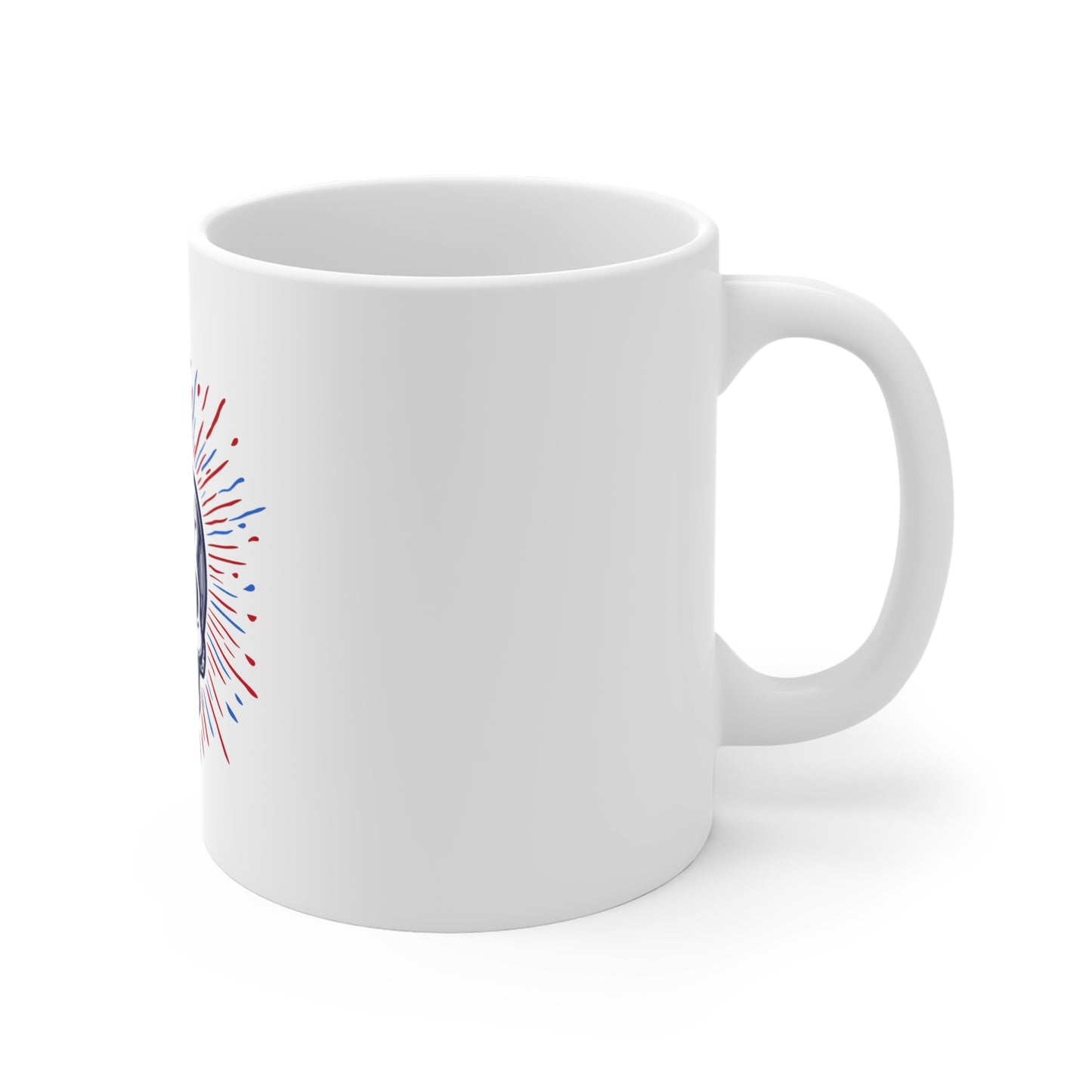 Patriotic Skull Coffee Mug — 11oz Uncle Sam Top Hat Fourth of July