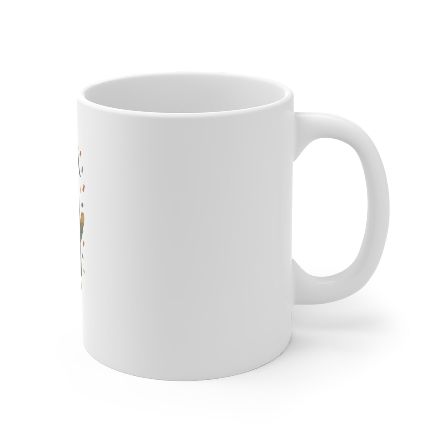 Patriotic Party Gnome Coffee Mug – Confetti Celebration Gnome Mug – 4th of July Star Glasses Gnome – Cute Americana Mug 11oz