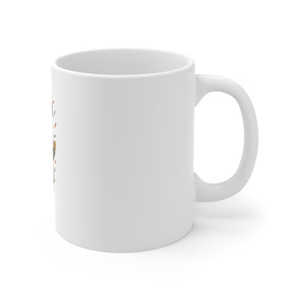Patriotic Party Gnome Coffee Mug – Confetti Celebration Gnome Mug – 4th of July Star Glasses Gnome – Cute Americana Mug 11oz