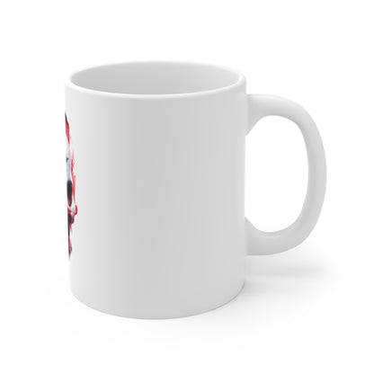 Patriotic Skull Eagle Coffee Mug – American Flag Skull Mug – USA Freedom Warrior Mug 11oz