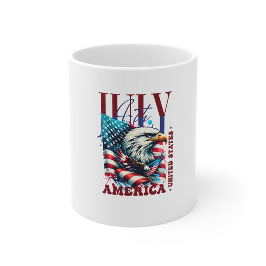 11oz Mug - Patriotic America Eagle Flag "USA" Coffee Cup