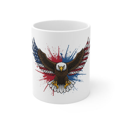 American Eagle Mug — Patriotic Bald Eagle Coffee Cup (11oz)