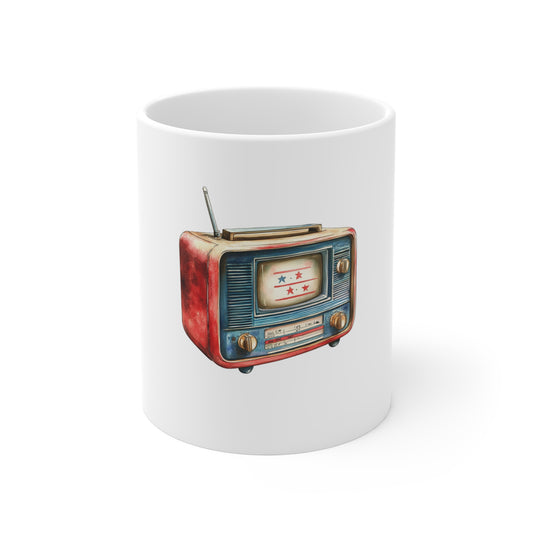 Vintage Radio Coffee Mug - Retro 1950s Style 11oz Ceramic Mug