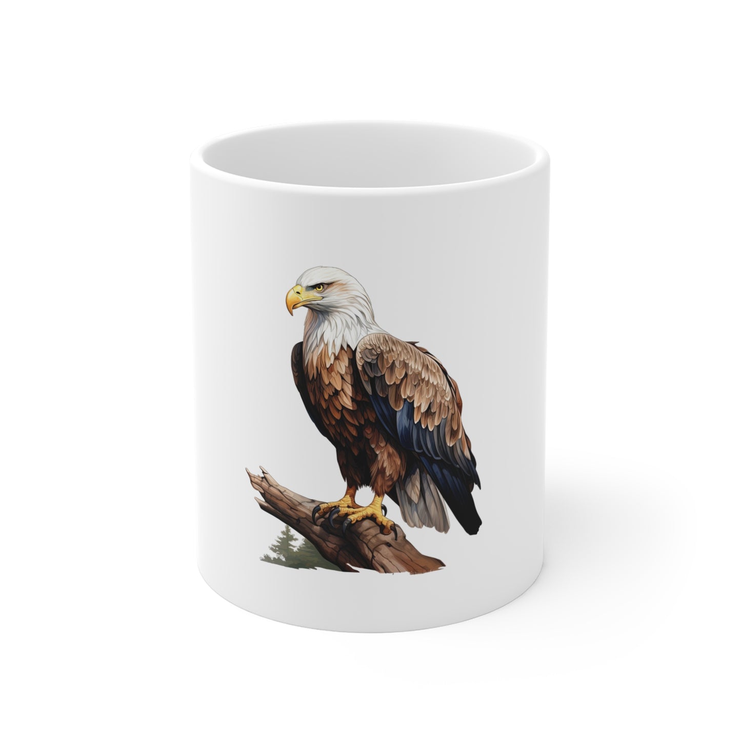 Eagle Coffee Mug - 11oz Bald Eagle Ceramic Tea Cup, Patriotic Wildlife Gift