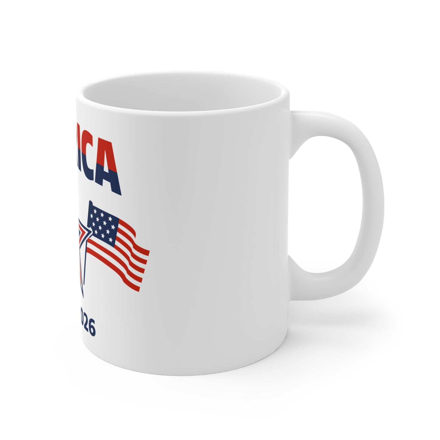 America 1776–2026 Anniversary Coffee Mug – Patriotic Star & Flag Mug – USA 250th Celebration Mug – Bold Americana Graphic Cup America 1776–2026 Patriotic Mug — Red White Blue Flag Star Coffee Cup...