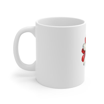 Patriotic Daisy Mug — Red White & Blue Flower Coffee Cup (11 oz)