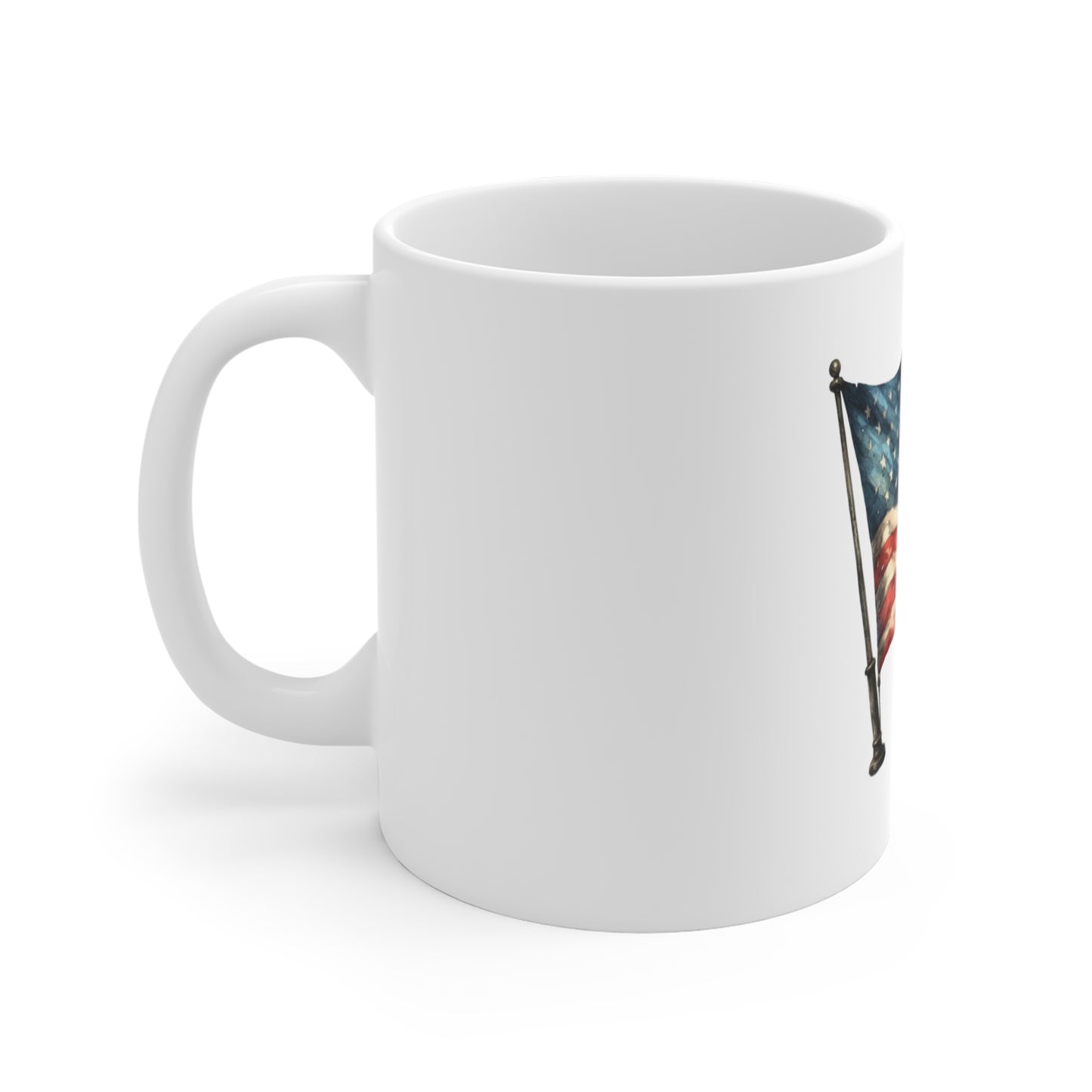 Vintage American Flag Coffee Mug – Distressed USA Flag 11oz