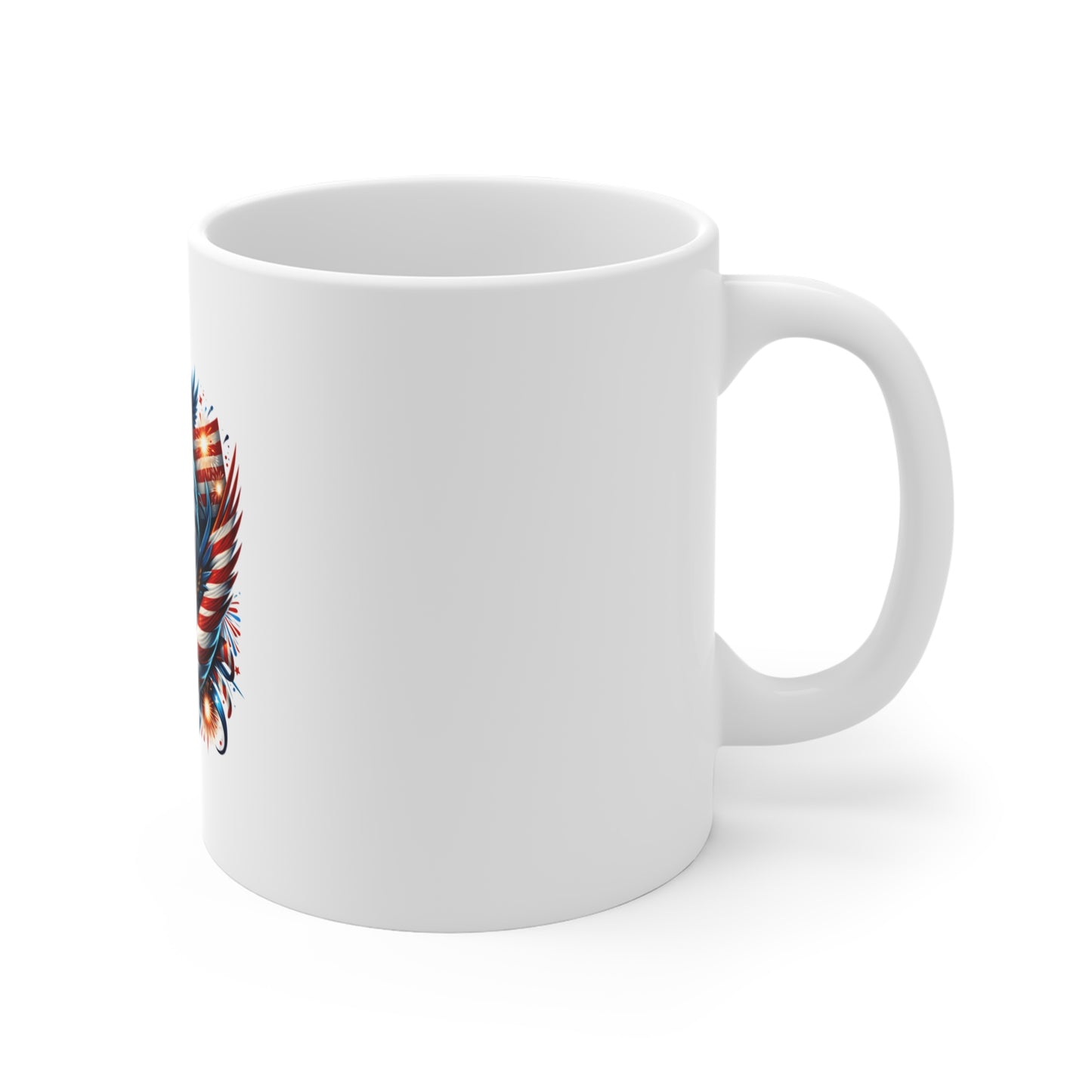 Patriotic Eagle Mug — American Flag Bald Eagle 11oz Coffee Cup
