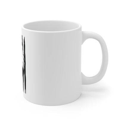 Split Eagle Flag Mug – Half Eagle Half American Flag Coffee Mug – Distressed Patriotic USA Cup – Bold Freedom Gift Mug 11oz