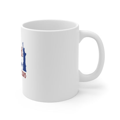Proud to Be American Mug — Patriotic 11oz Coffee Cup with Statue of Liberty & Fireworks