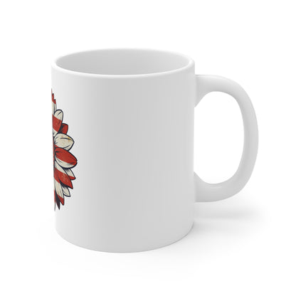 Patriotic Sunflower Mug — American Flag Floral Coffee Cup (11 oz)